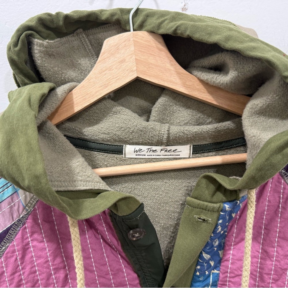 Free People We The Free Near and Far Hoodie Kantha Inspired Sz Medium - Picture 4 of 12